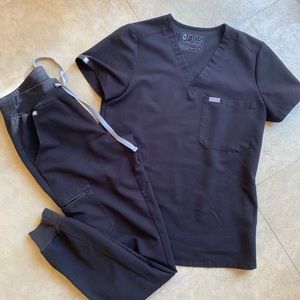 FIGS Scrubs Set Women Black XS Zamora Catarina